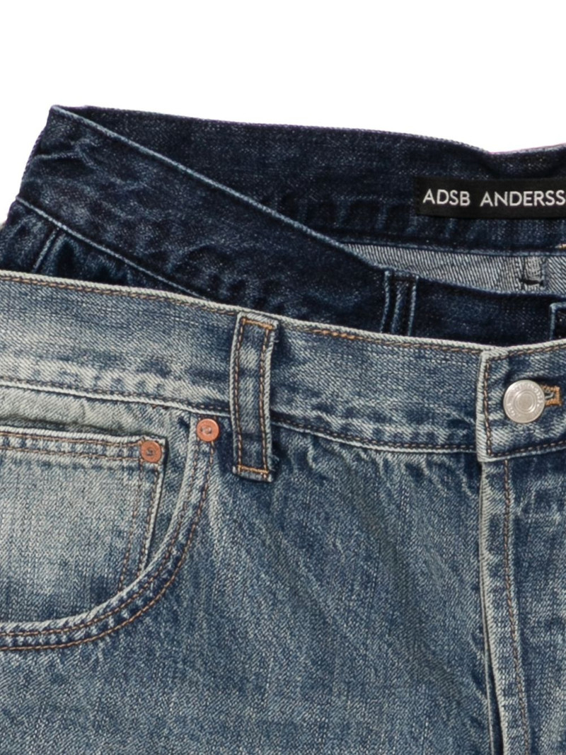 asymmetric layered jeans 3