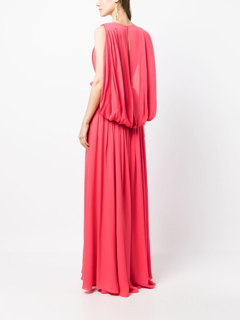 bow-detail double georgette gown 4