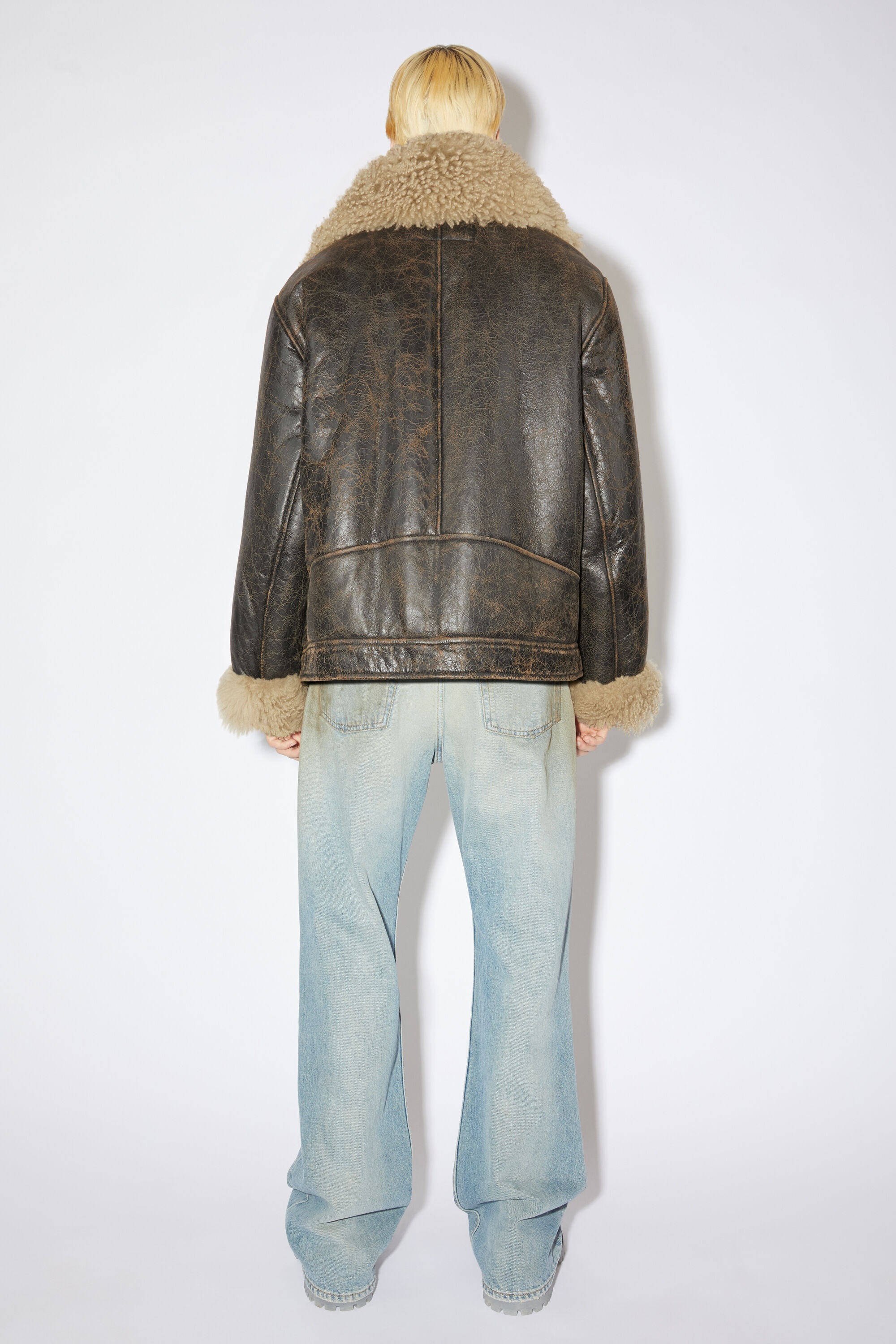 Shearling jacket - Brown/beige - 3