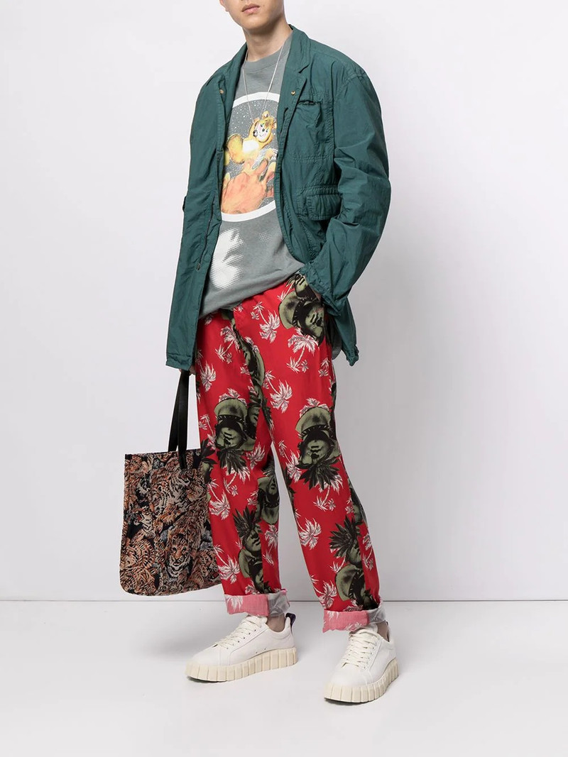 UNDERCOVER printed straight-leg trousers outlook
