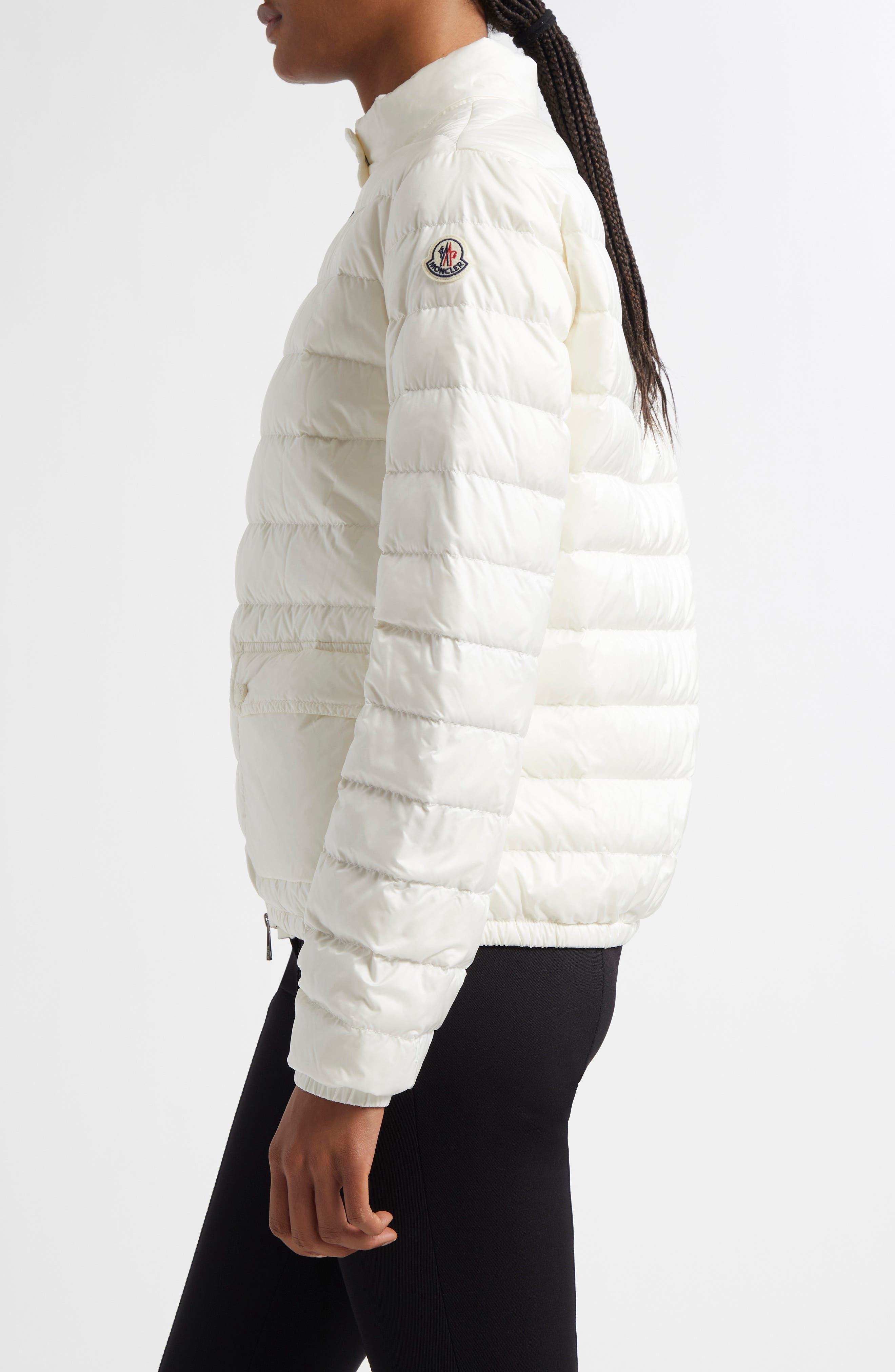 Moncler Lans Down Jacket in Silk White/Silk White at Nordstrom - 3