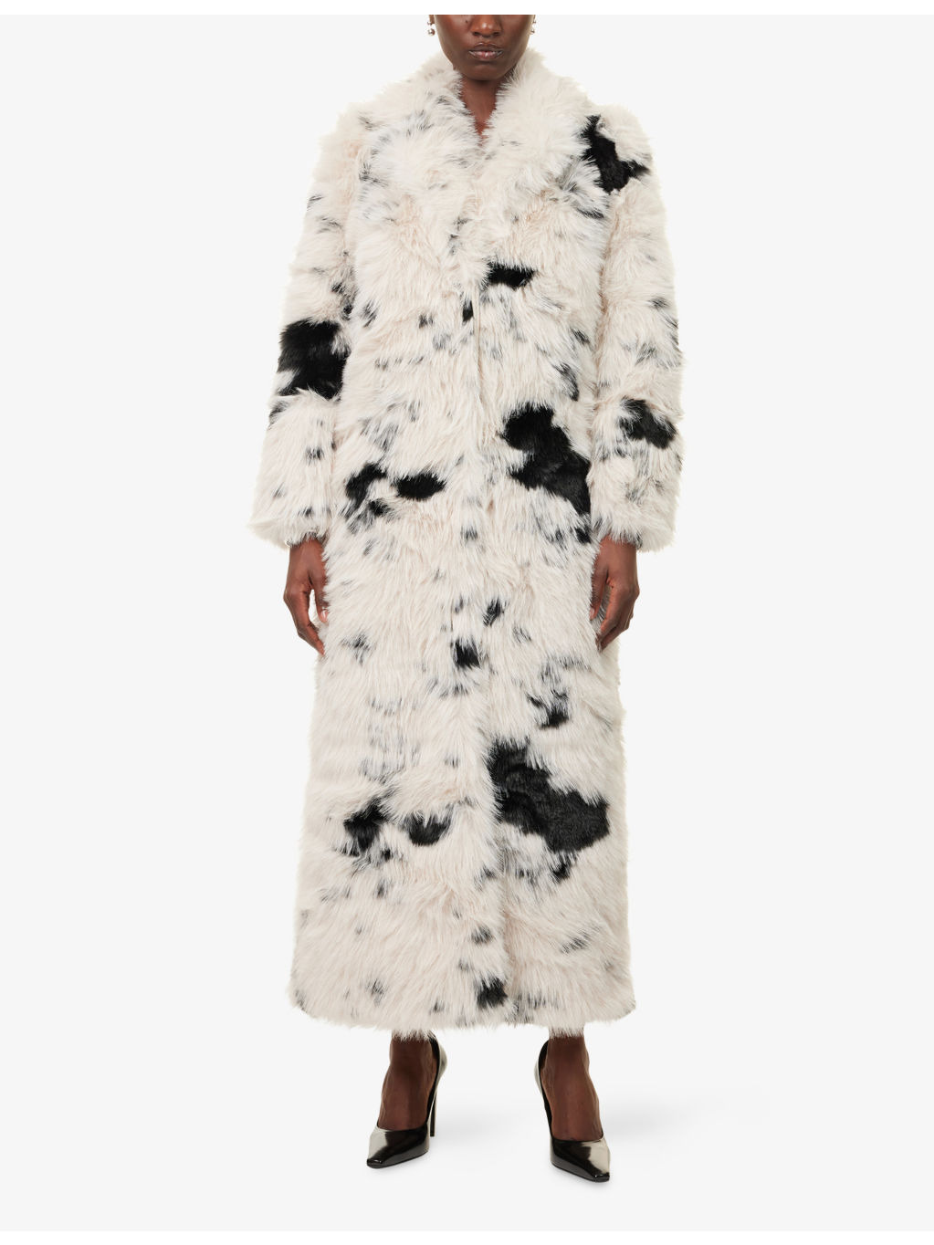 Coco Notch-Lapels Faux-Fur Coat - 3