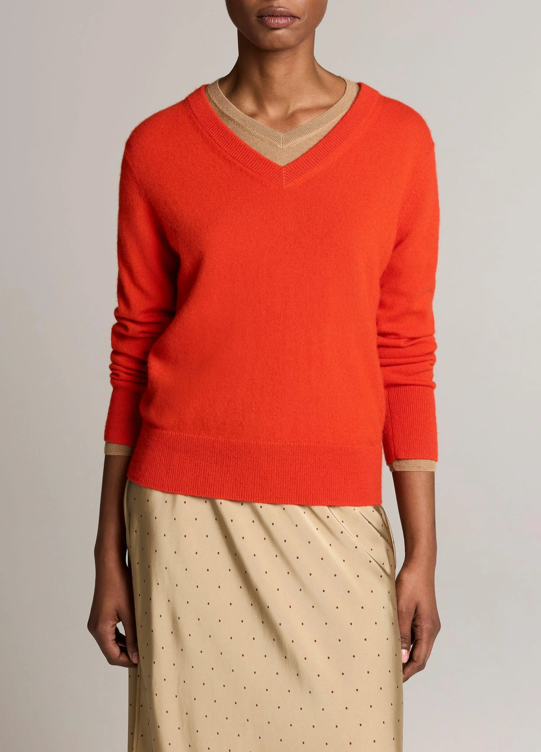 Cashmere Casual V-Neck Sweater - 1