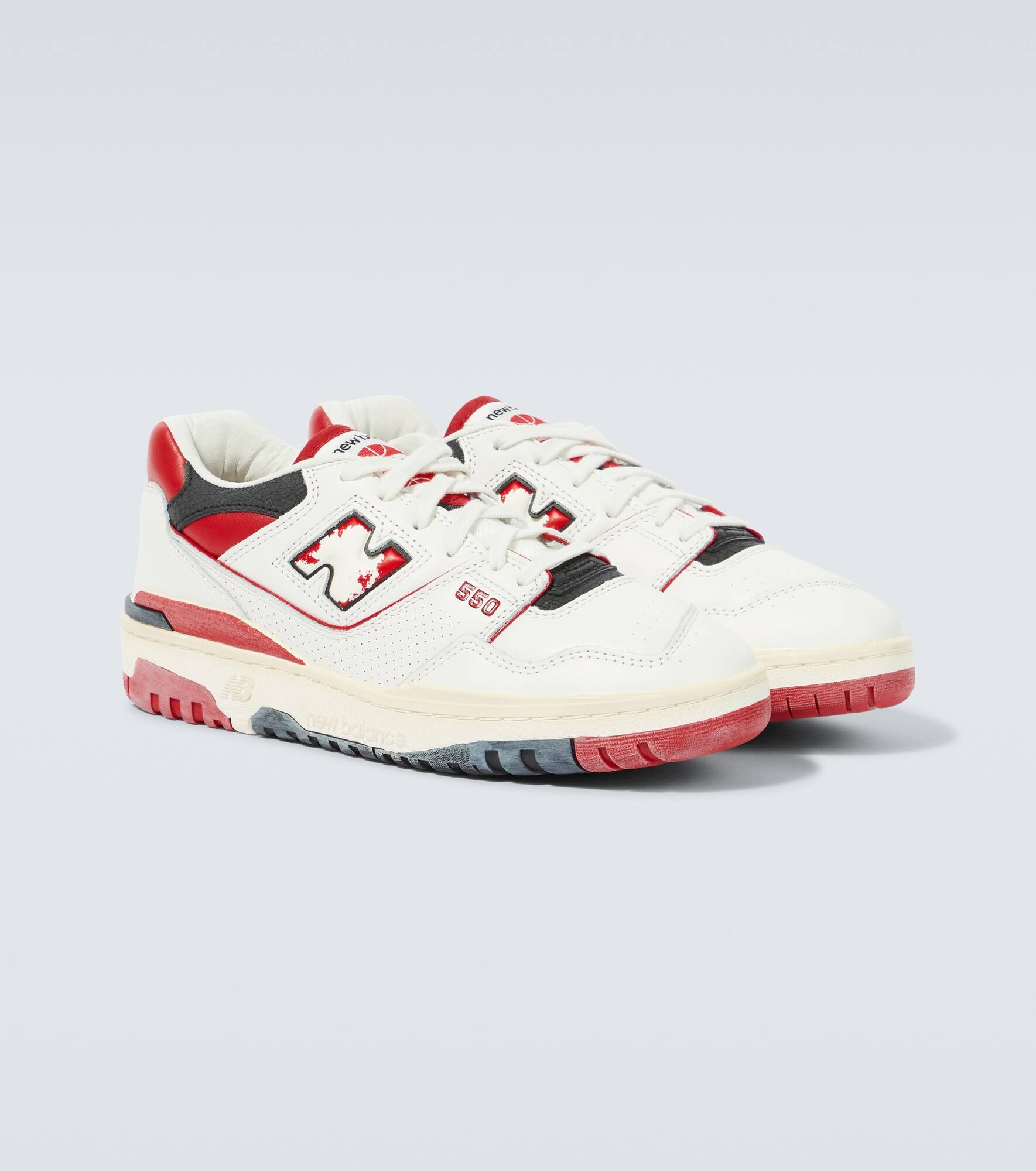 550 leather sneakers - 5