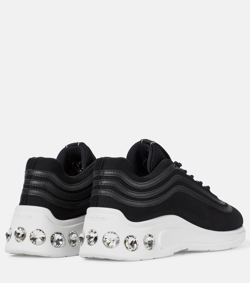 Miu Miu Crystal-embellished sneakers outlook
