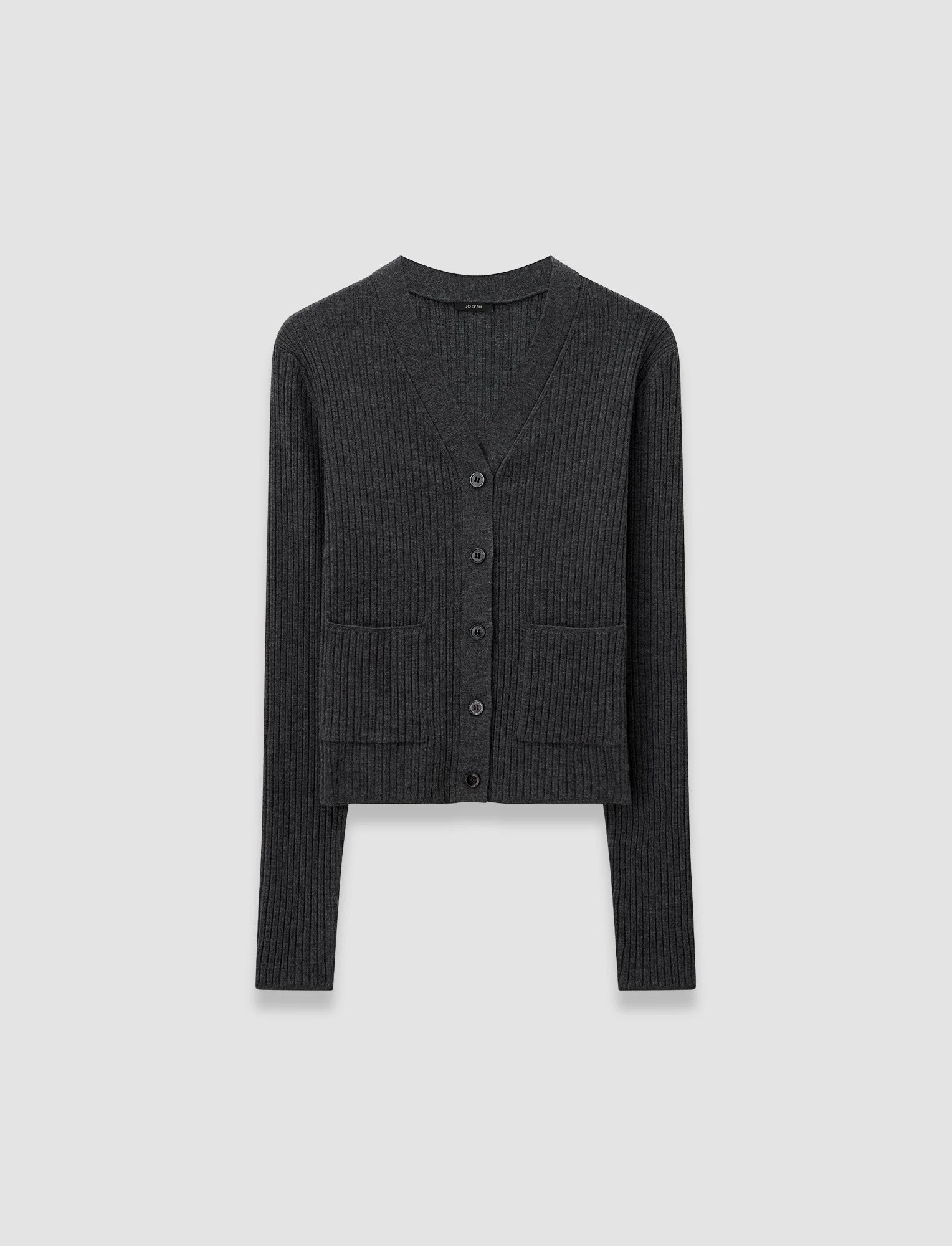 Merino Rib Knit Cardigan - 1