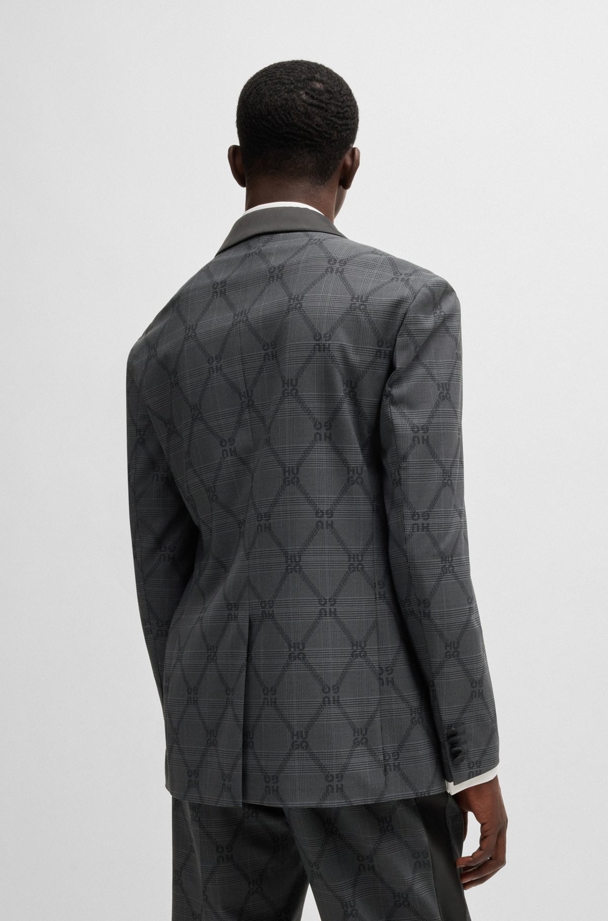 MODERN-FIT TUXEDO IN CHAIN-PRINT TWILL - 3