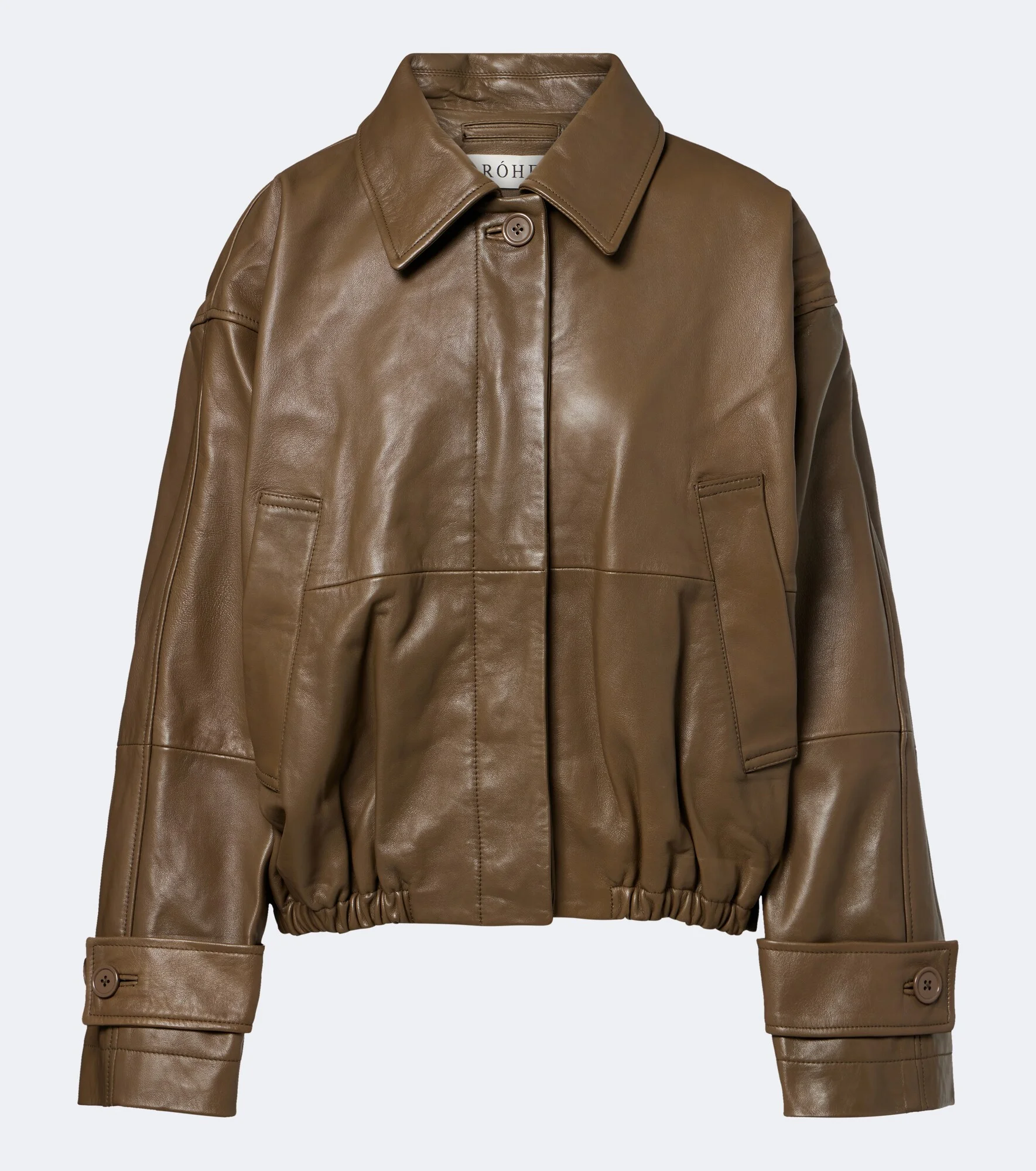 Leather blouson jacket - 1