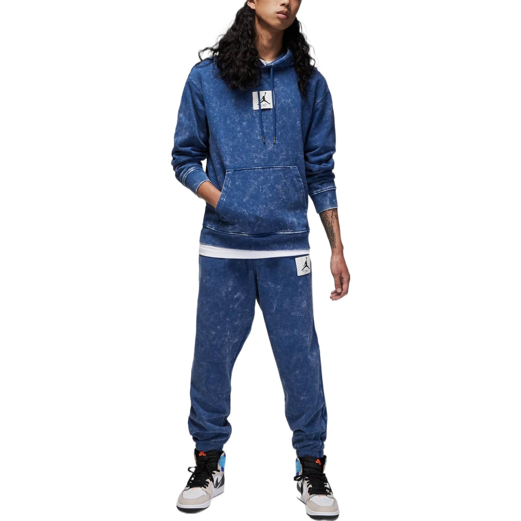 Air Jordan Tie Dye Drawstring Hoodie 'Blue' DR3088-493 - 3