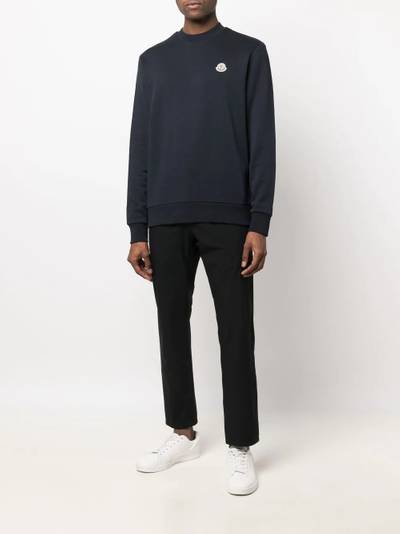 Moncler logo patch sweatshirt outlook