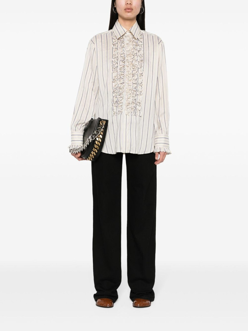 Stella McCartney striped ruffled shirt outlook