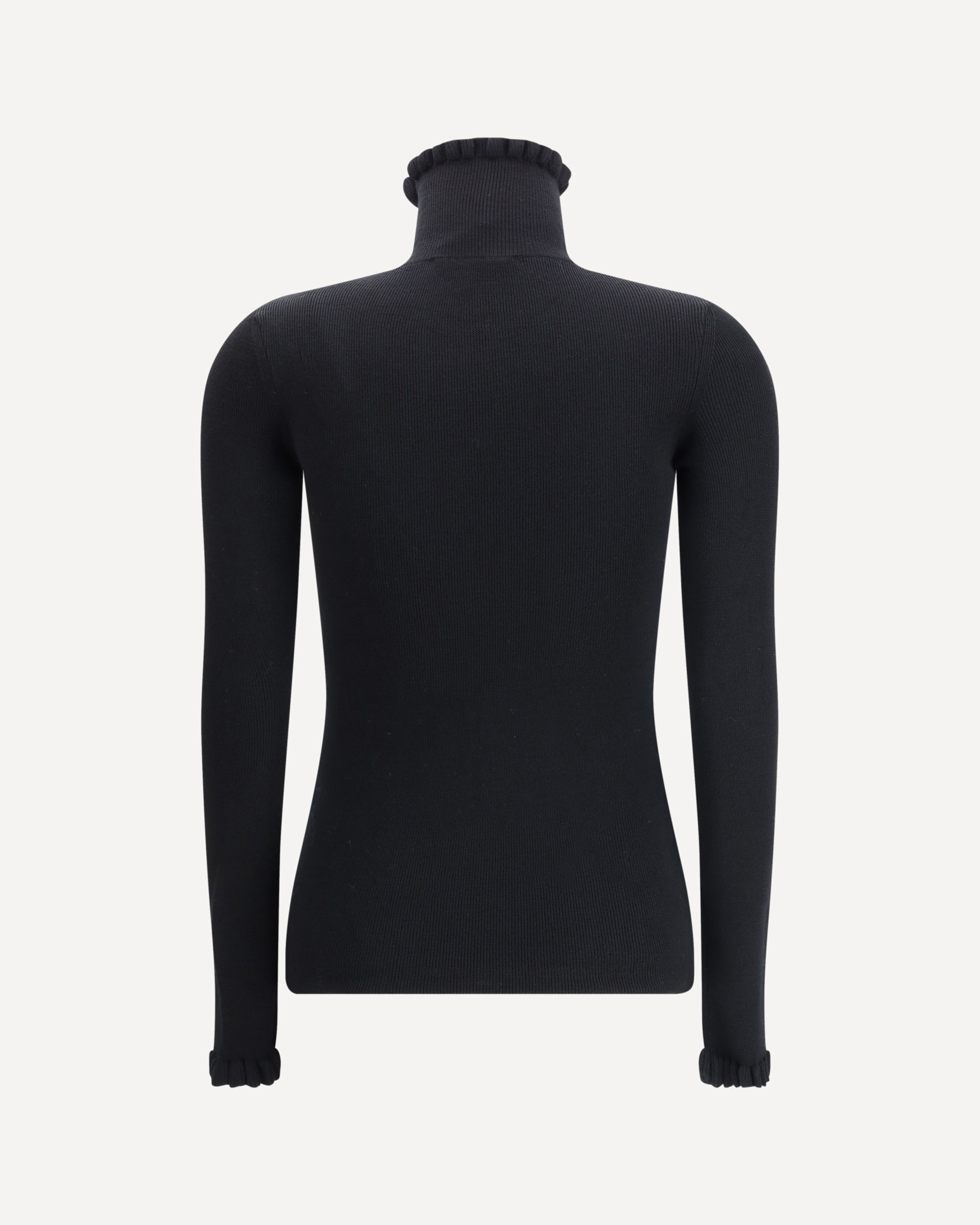 Wool Sweater with ruffled collar - 2