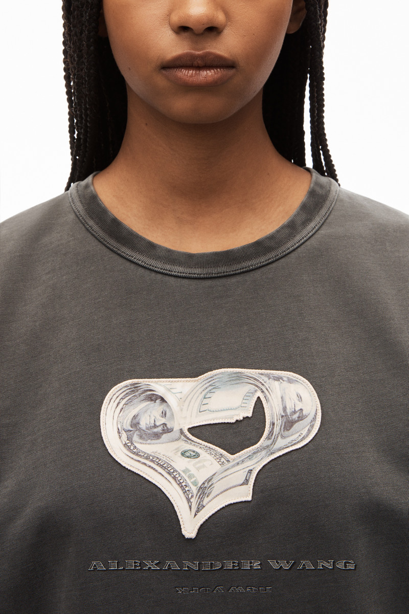 money heart tee in compact jersey 5