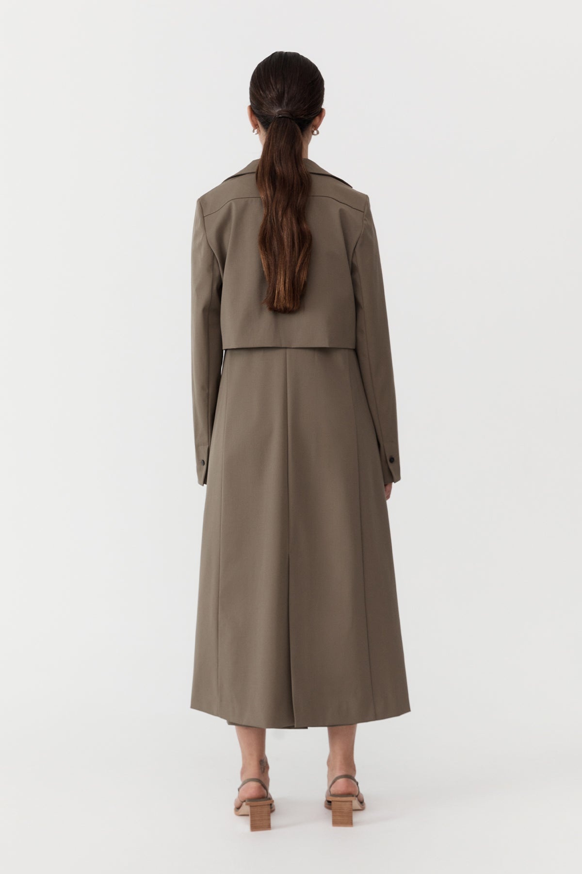 Layered Wool Trench - Kelp - 6