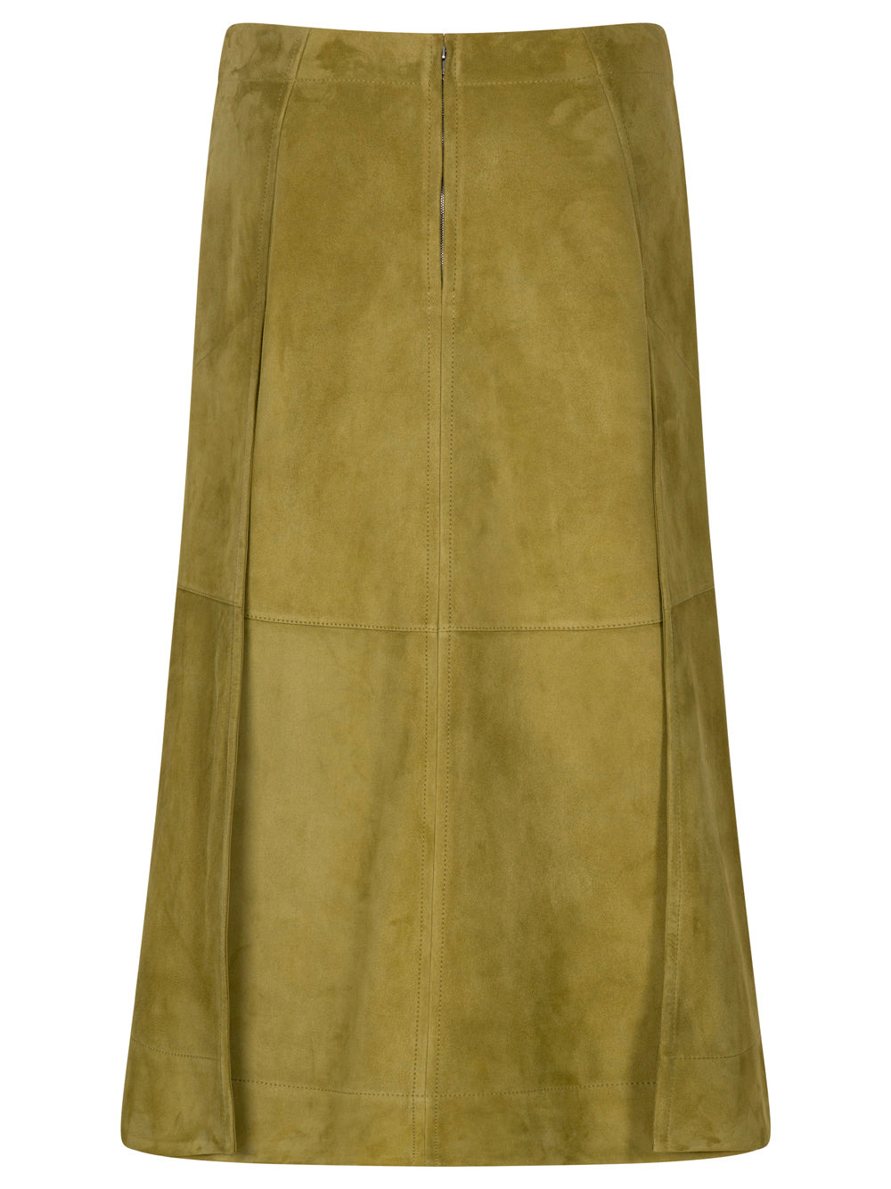 Bottega Veneta Women Suede Leather Midi Skirt - 2