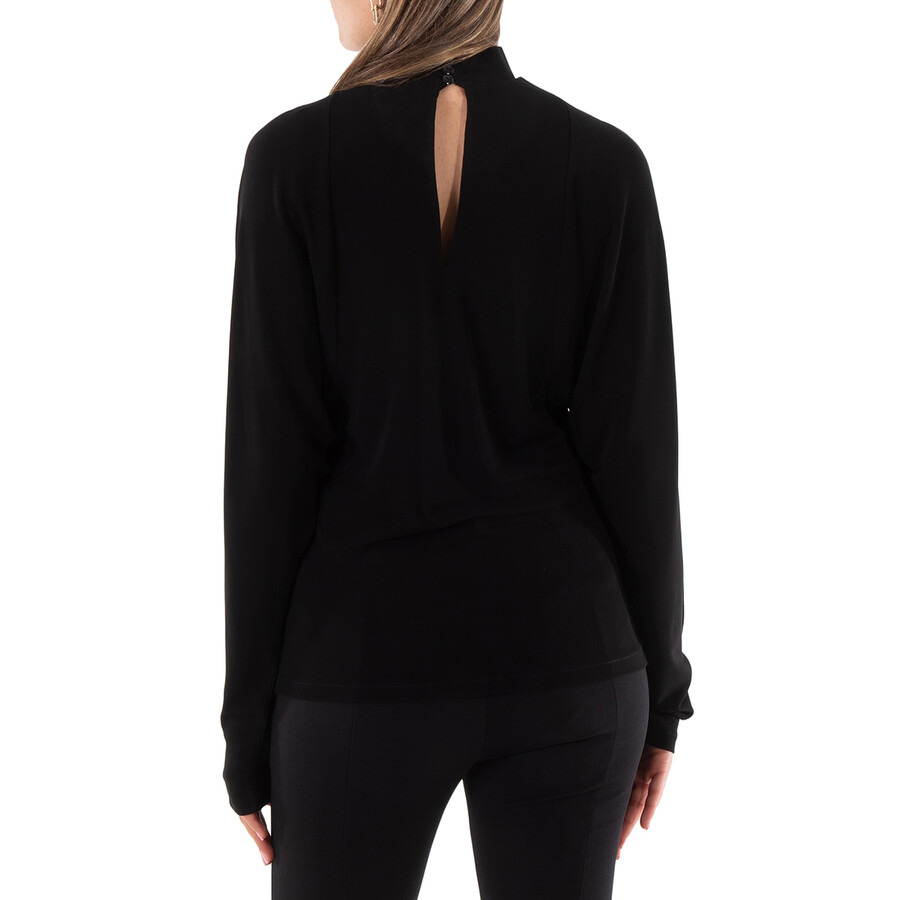 Atlein Ladies Bat Sleeve Chiffon Top In Black, Brand Size 38 (US Size 4) - 4