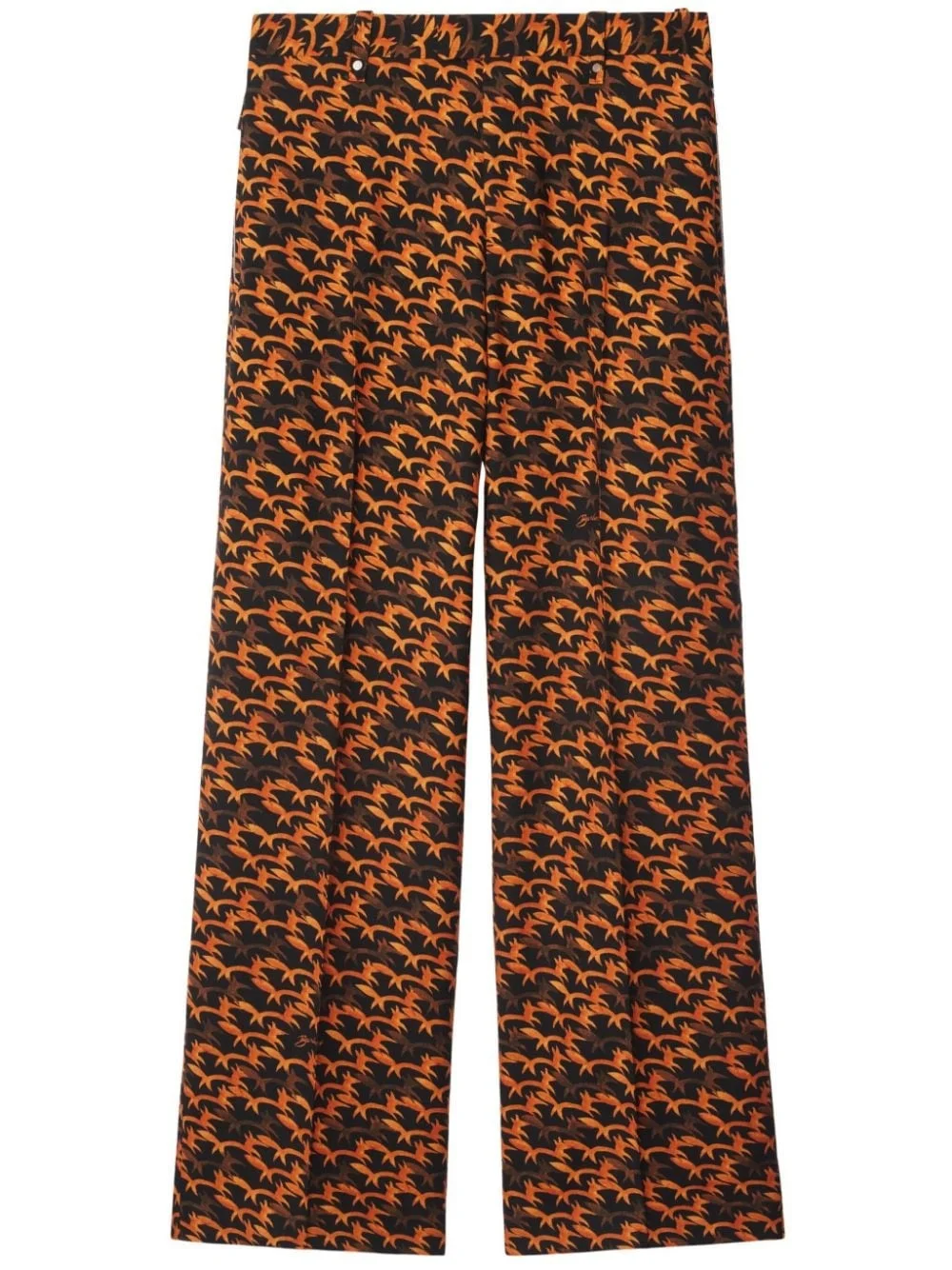 fox-print tailored trousers - 1
