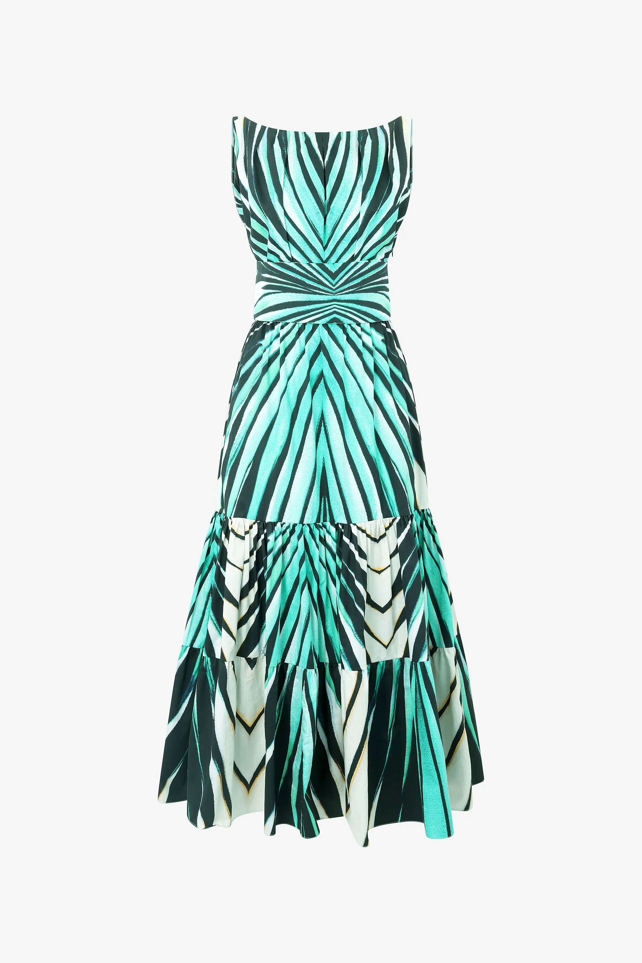 Ray Of Sea Print Midi Dress - 1