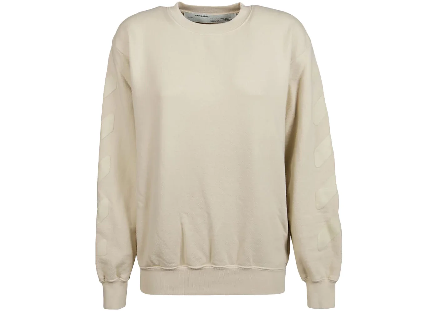 OFF-WHITE Oversized Diag Sweatshirt Ecru - 1