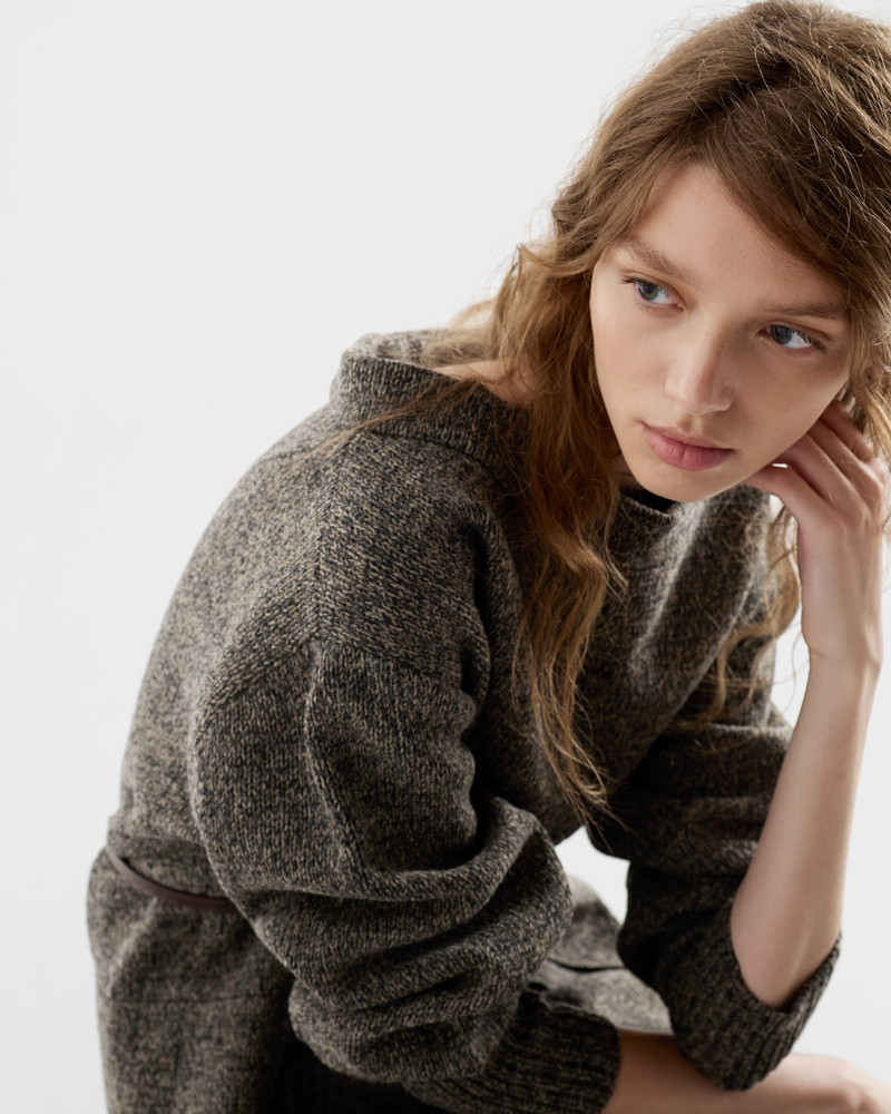 Mouliné wool dress 4