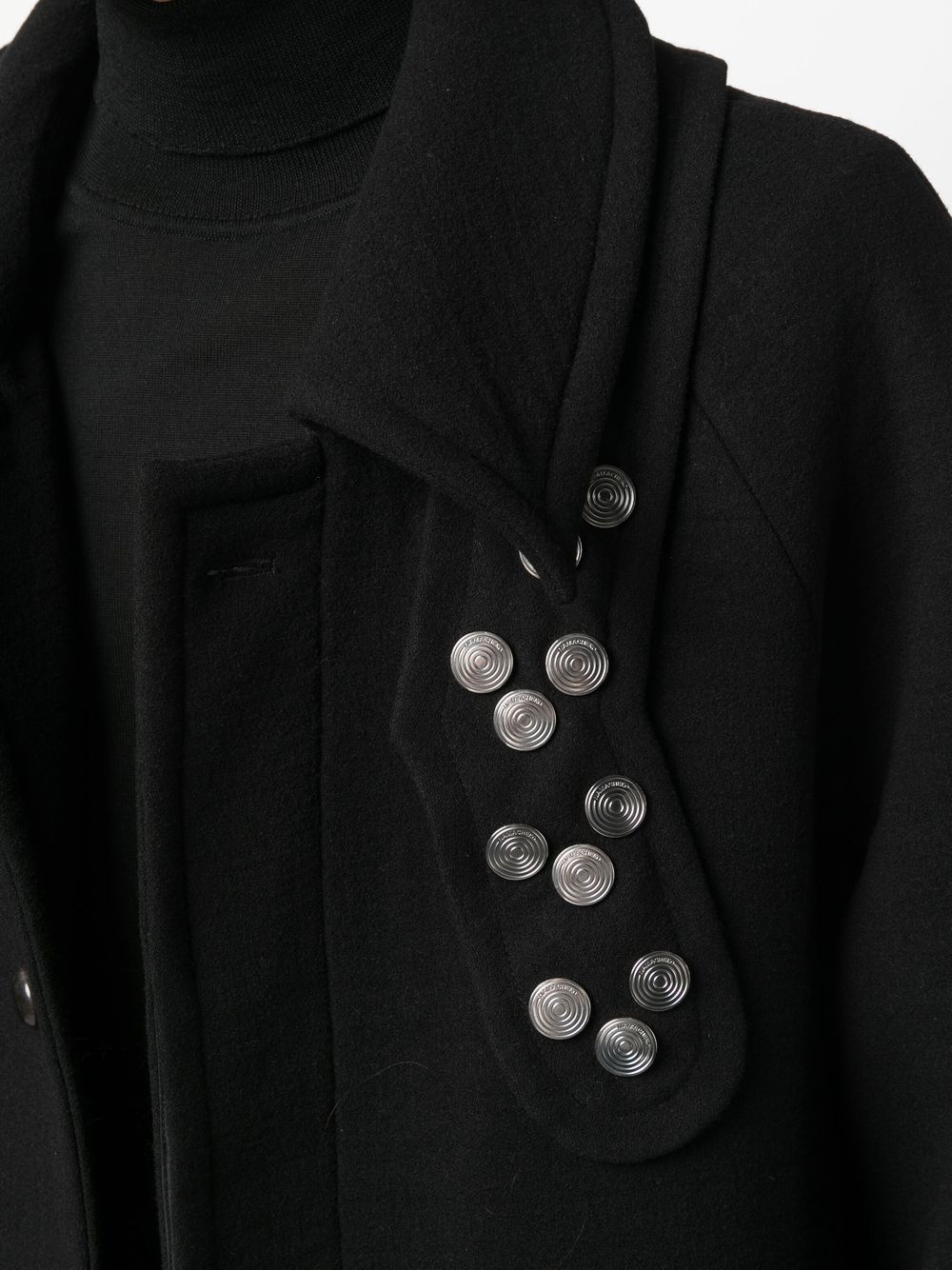 single-breasted stud coat - 6