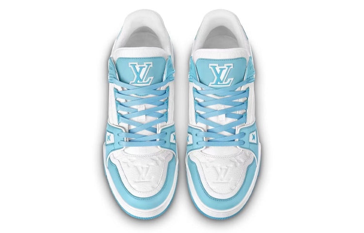 LOUIS VUITTON LV Trainer 'White Sky Blue' 1AA6X0 - 2