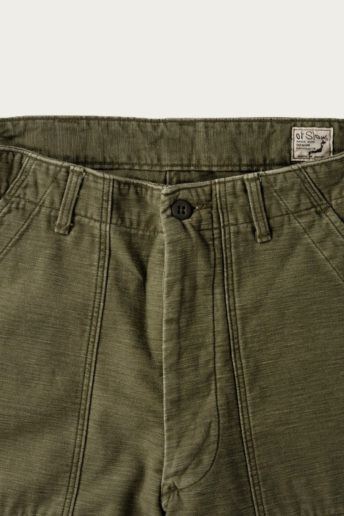 Real Used Wash Vintage Fit Fatigue Pants - Dark Olive Stone - 2