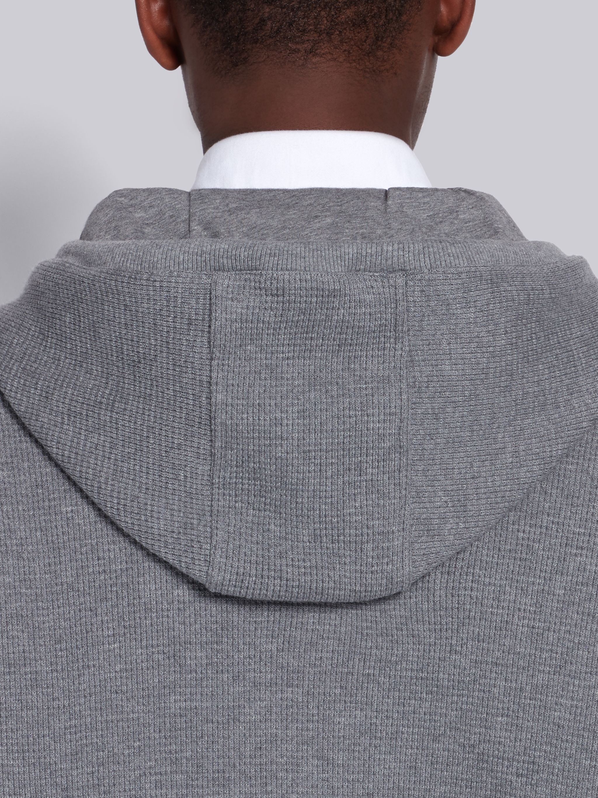 Medium Grey Raglan Sleeve 4-Bar Hoodie - 6