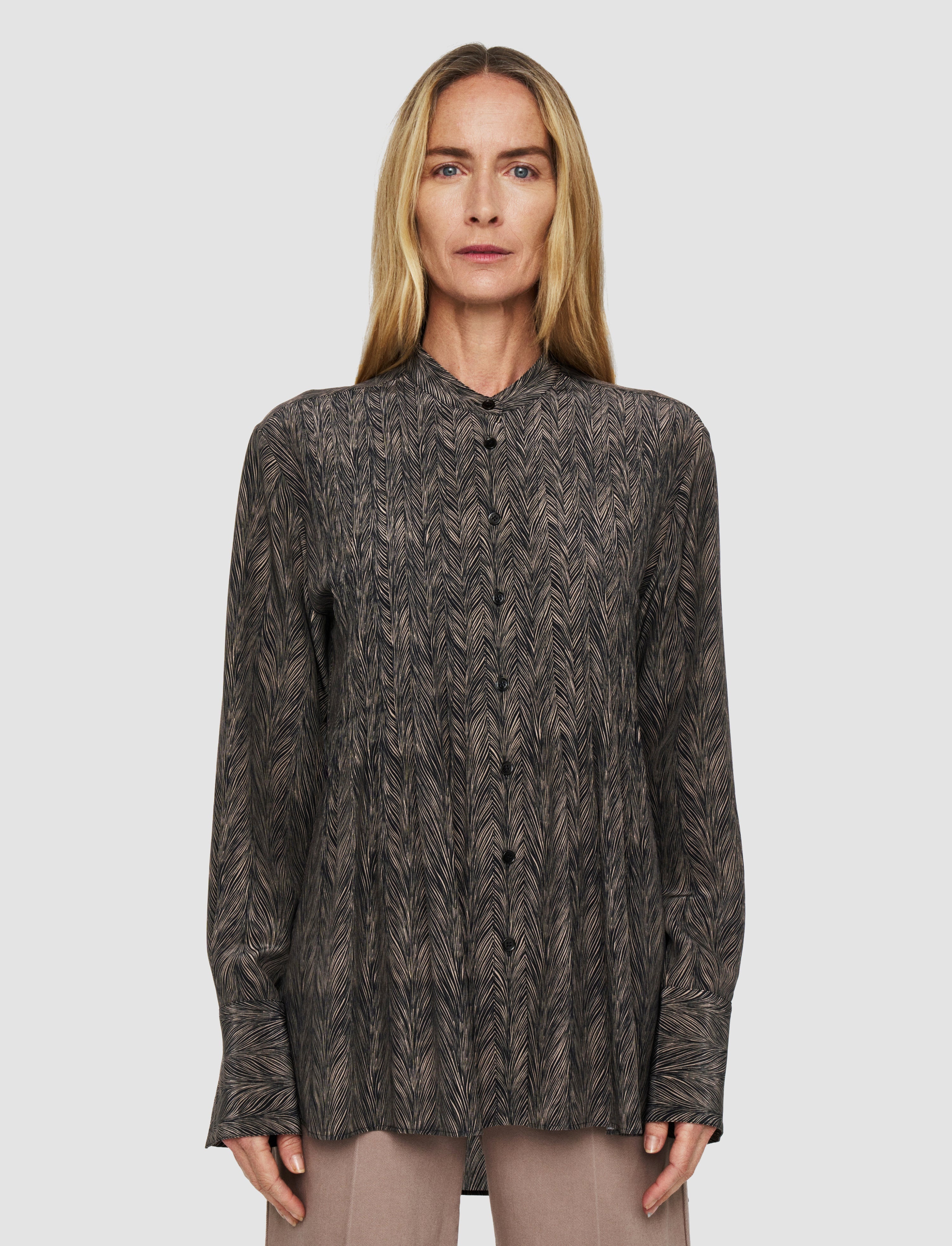Albin Crepe de Chine Print Silk Blouse - 3