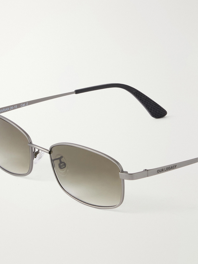 Librarian Round-Frame Metal Sunglasses 3