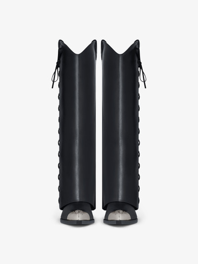 Givenchy SHARK LOCK COWBOY BOOTS IN CORSET STYLE LEATHER outlook