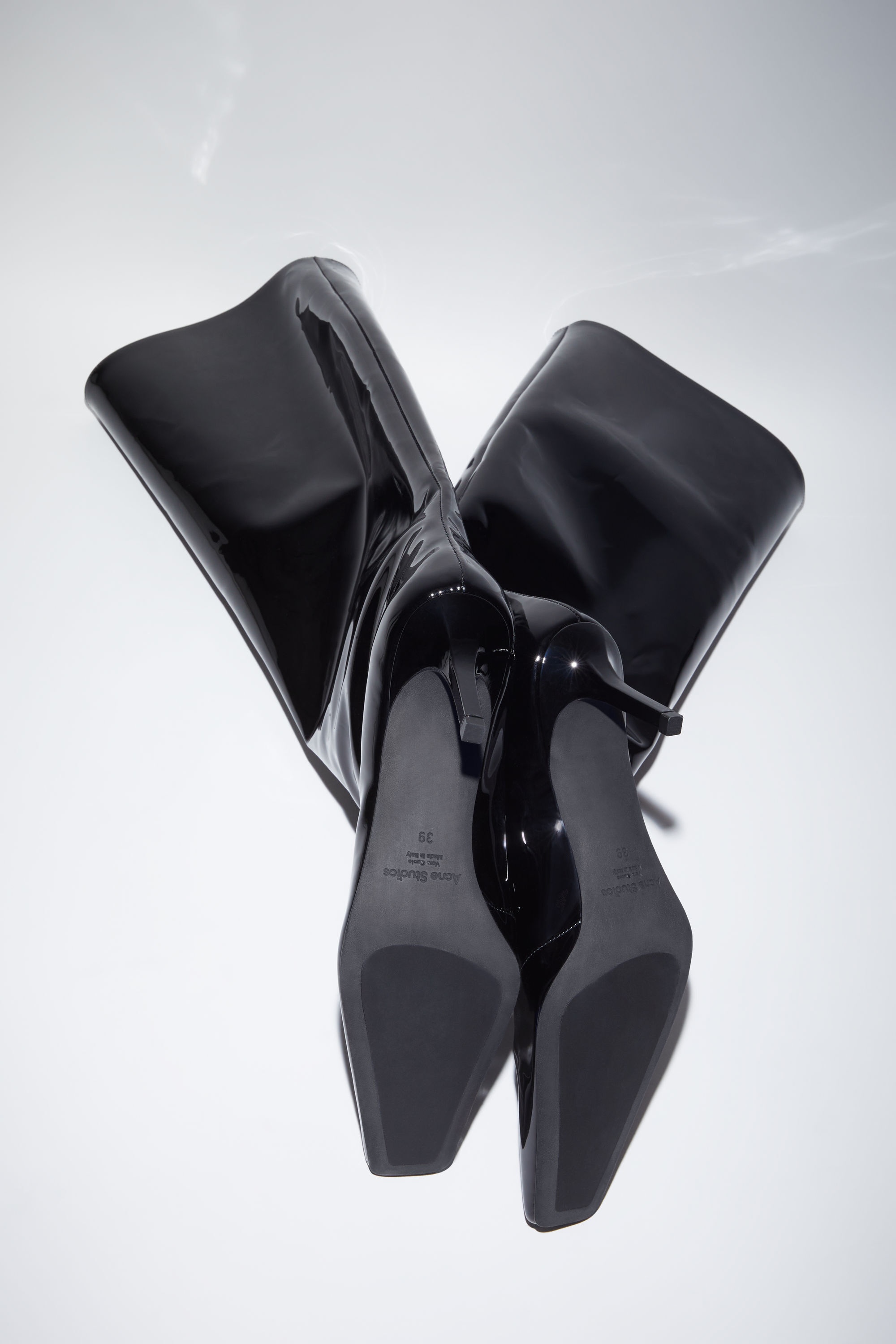 Leather heel boots - Black - 4