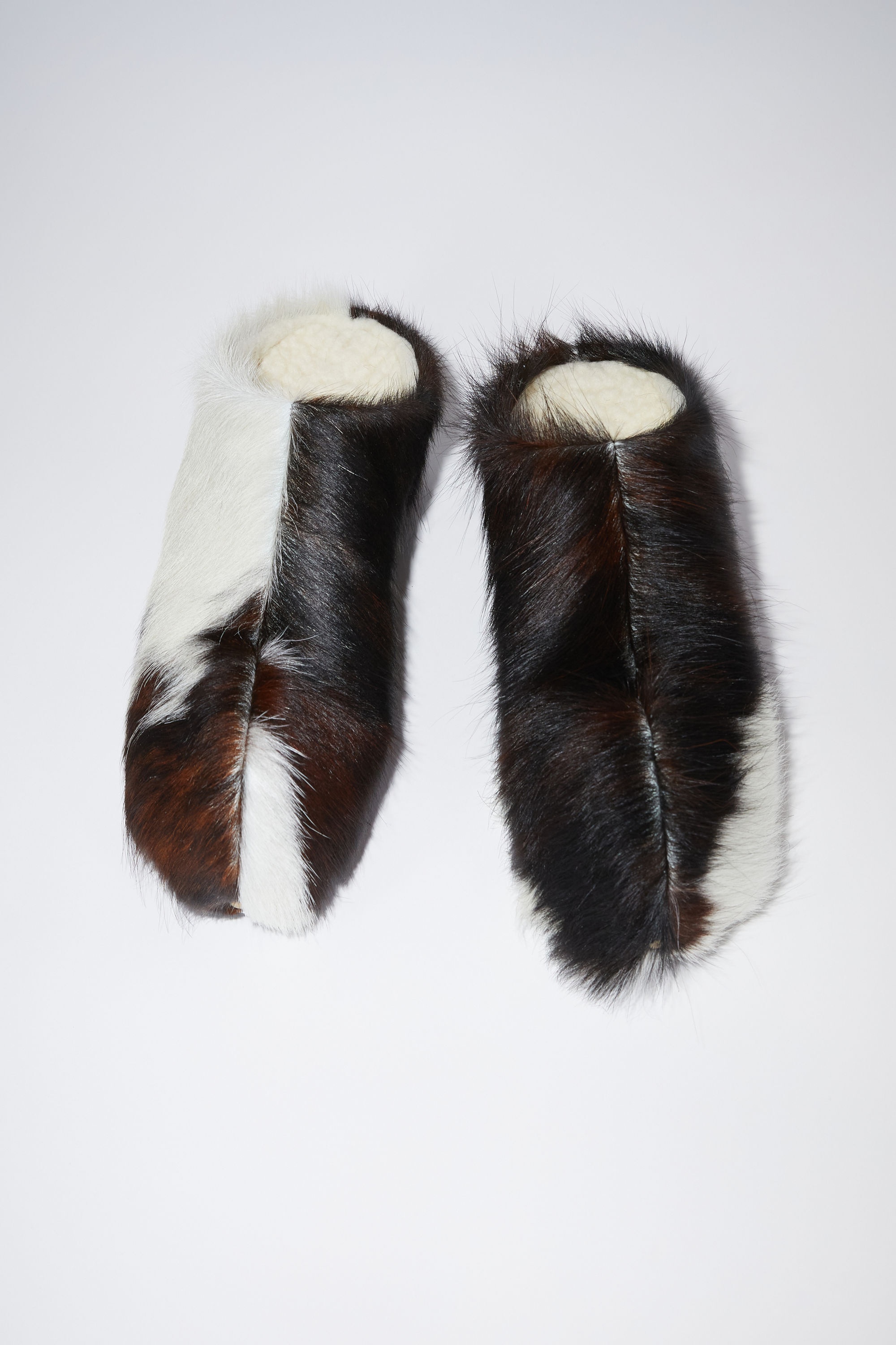 Studded fur mules - Multi brown - 3