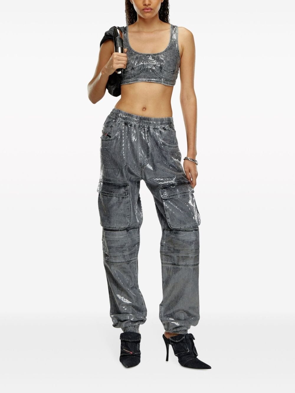 De-Toppy-S denim crop top - 2