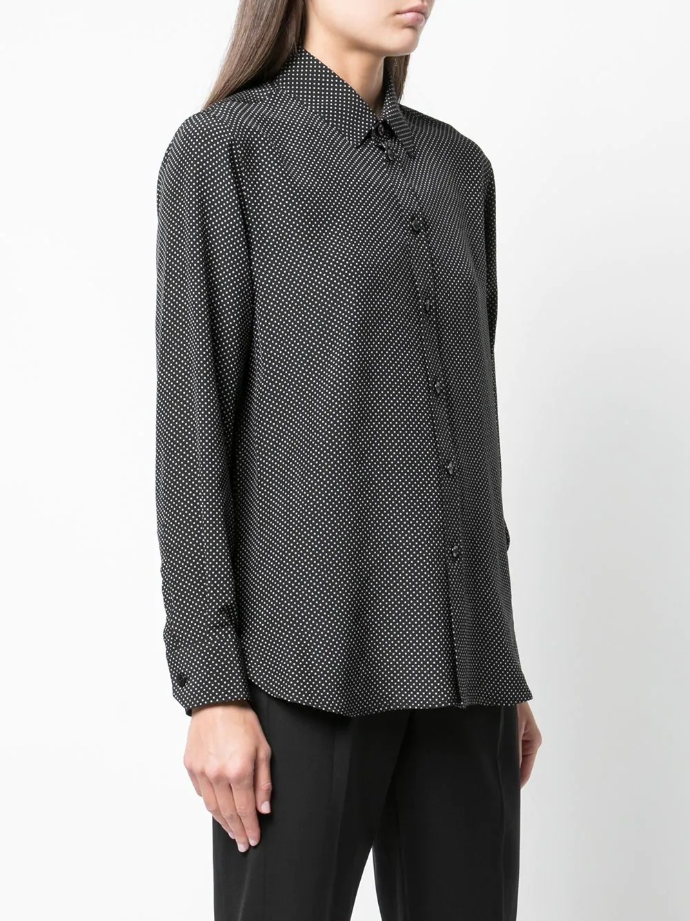 polka dot silk shirt - 3