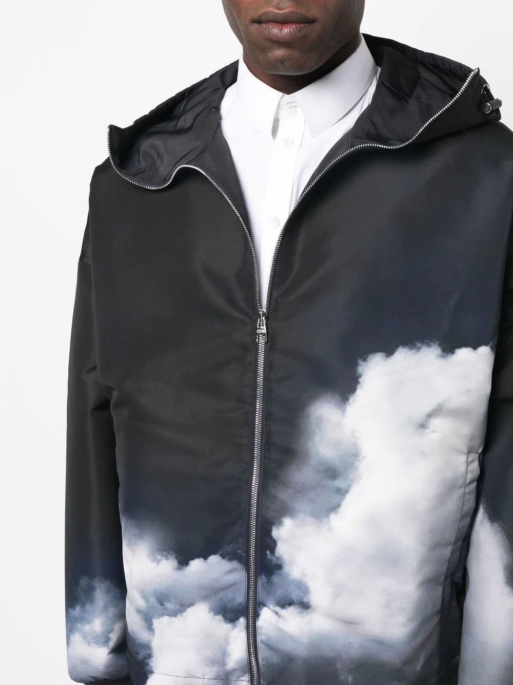 Storm Sky-print hooded jacket - 5