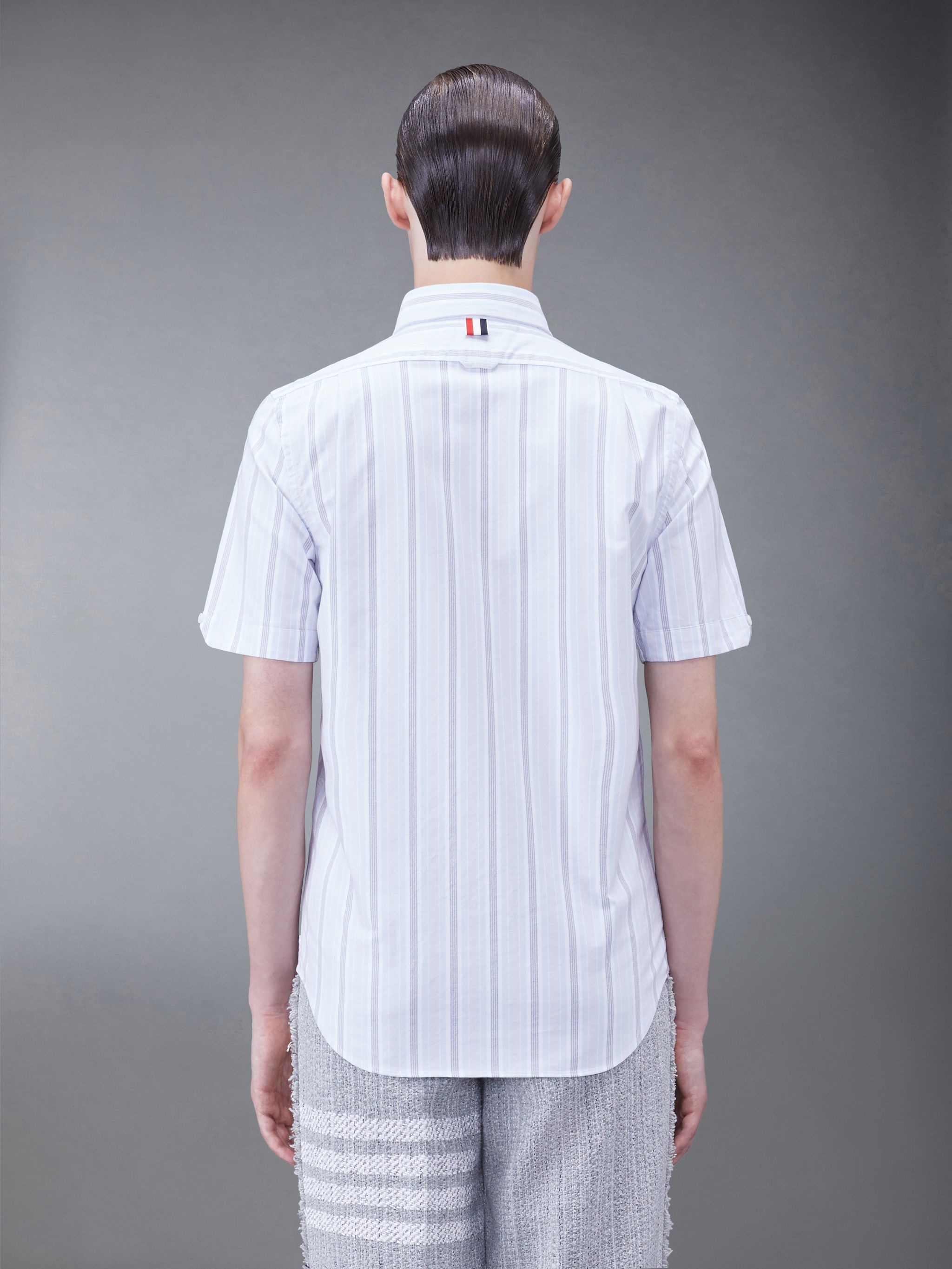 Stripe Oxford Short Sleeve Shirt - 3