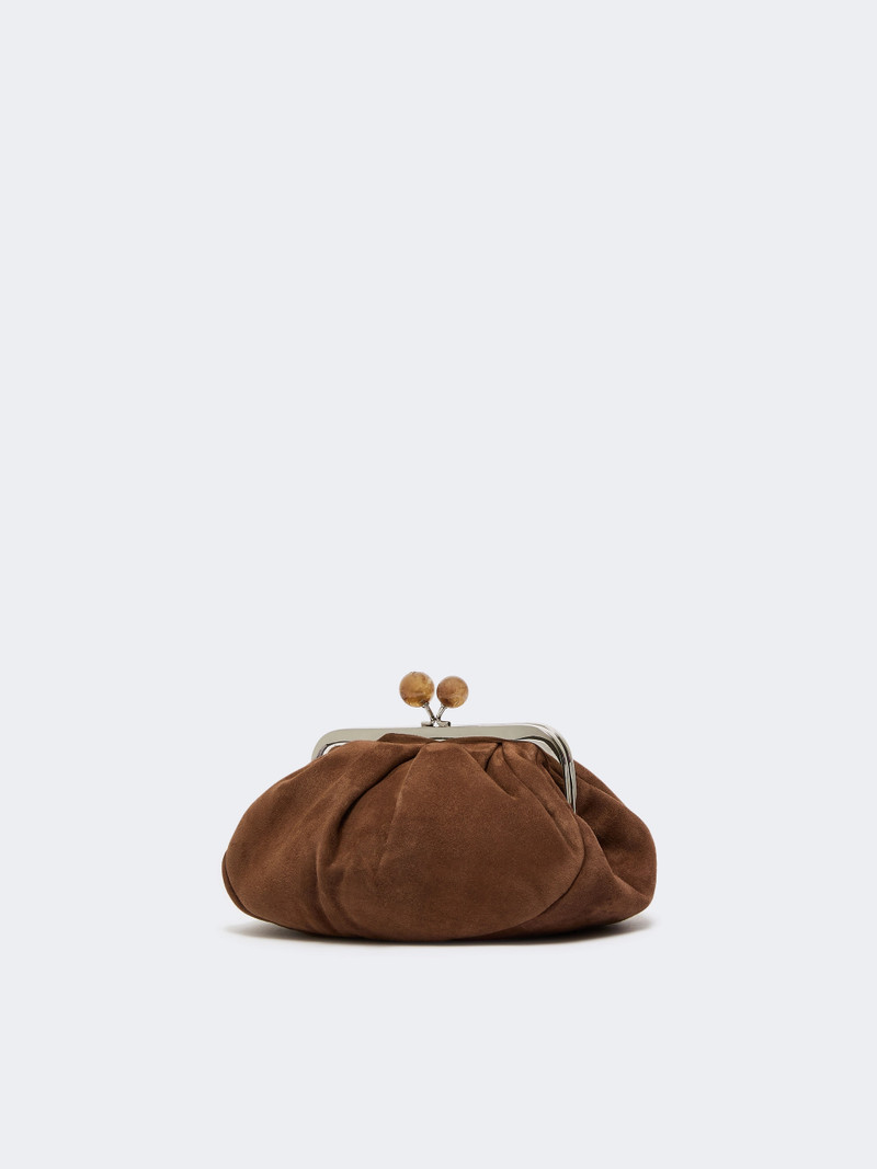 WEEKEND Max Mara Small suede Pasticcino Bag - DARK BROWN outlook