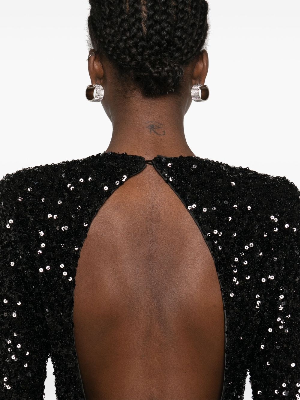 sequinned mini dress - 5