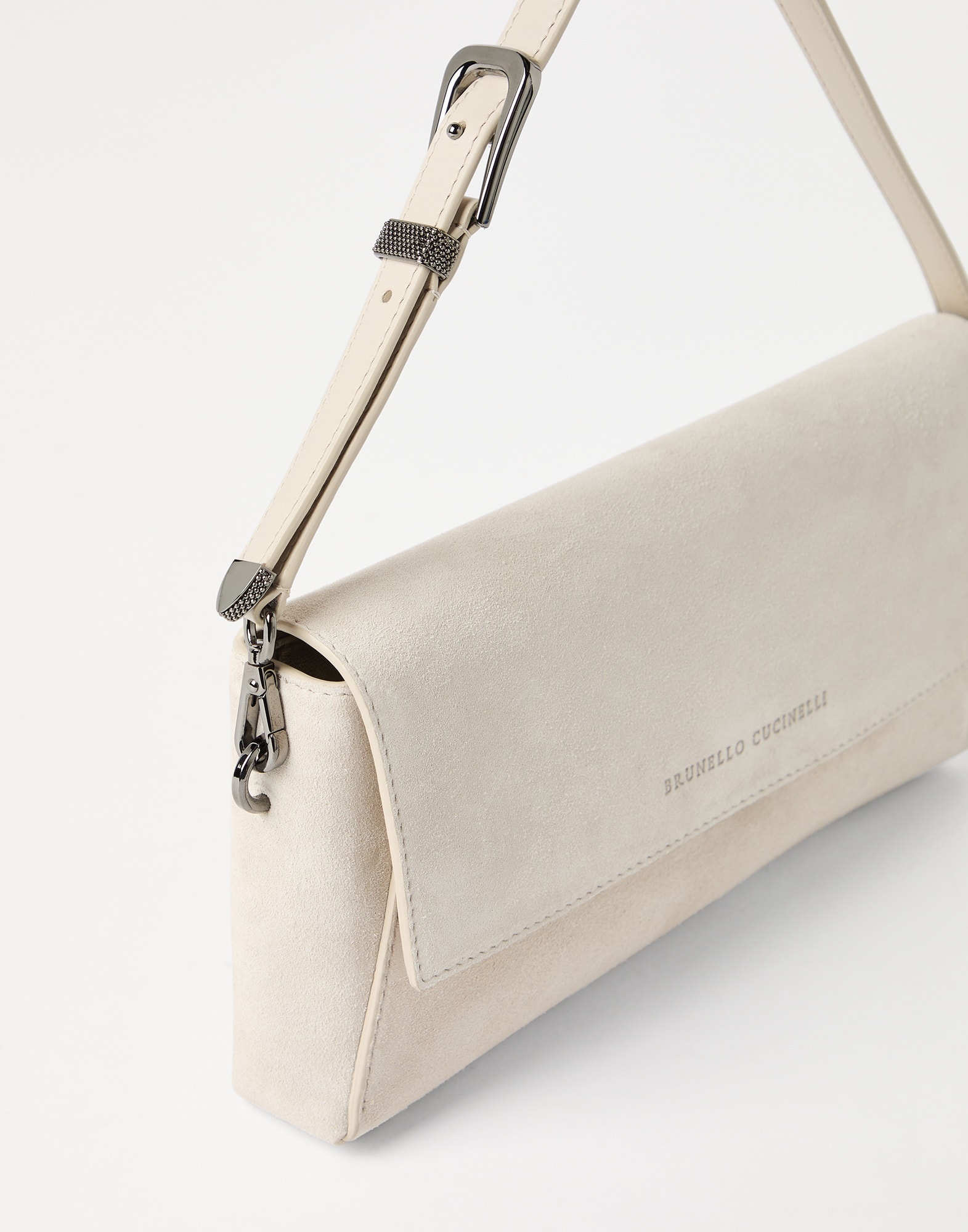 BC Duo clutch bag in suede with monili - 3