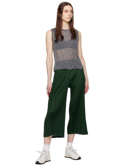 Pleats Please Issey Miyake Green Monthly Colors March Trousers outlook