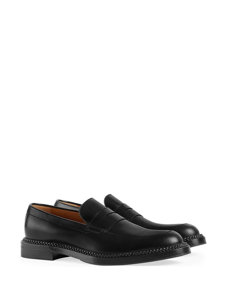 GUCCI leather penny loafers outlook