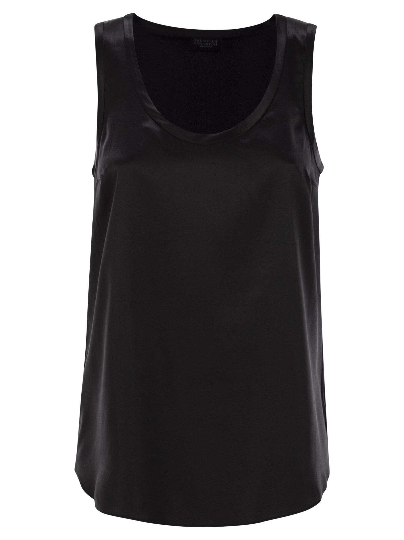 Brunello Cucinelli Women Stretch Silk Satin Top - 1