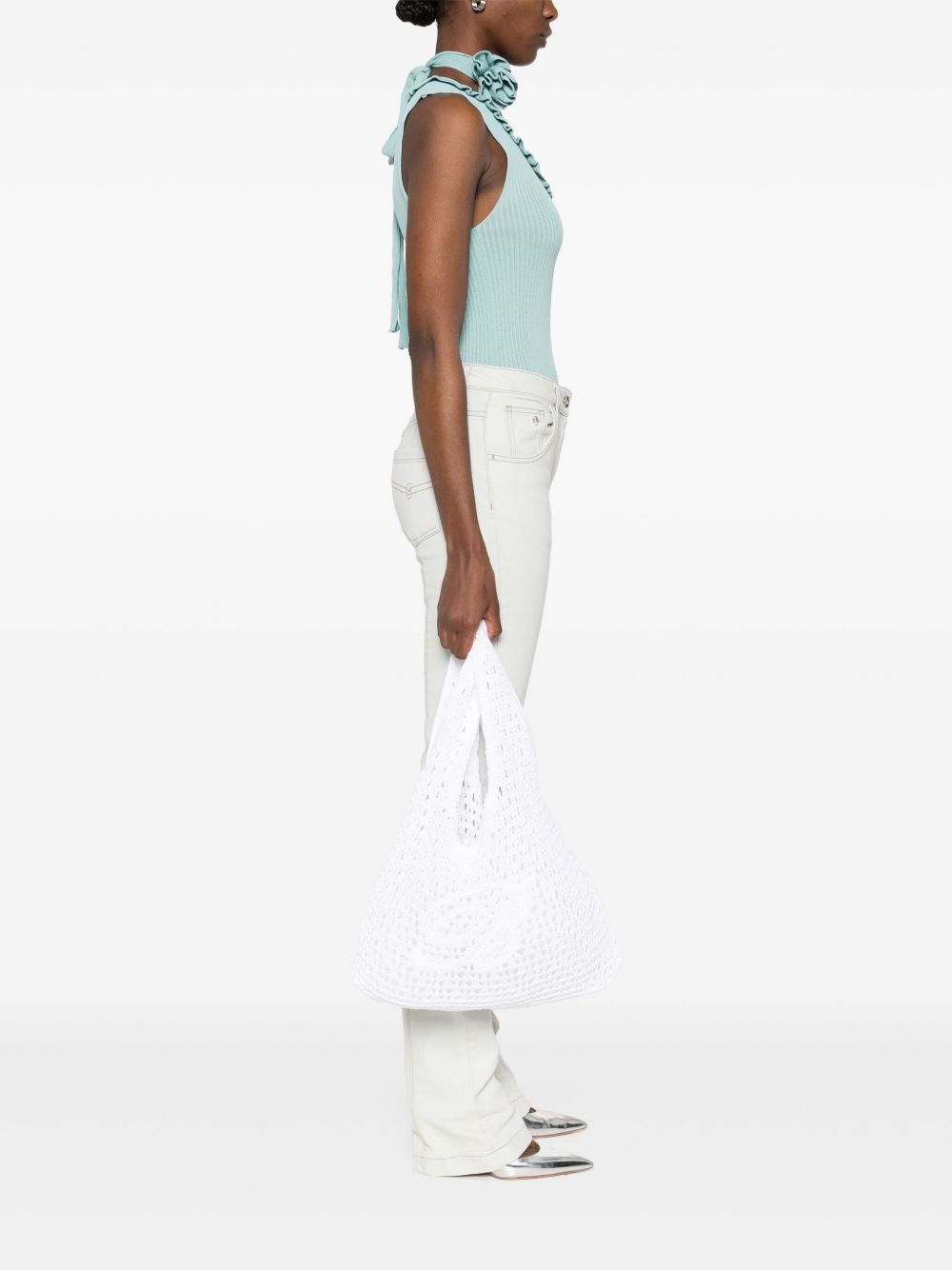 logo-embroidered tote bag - 2