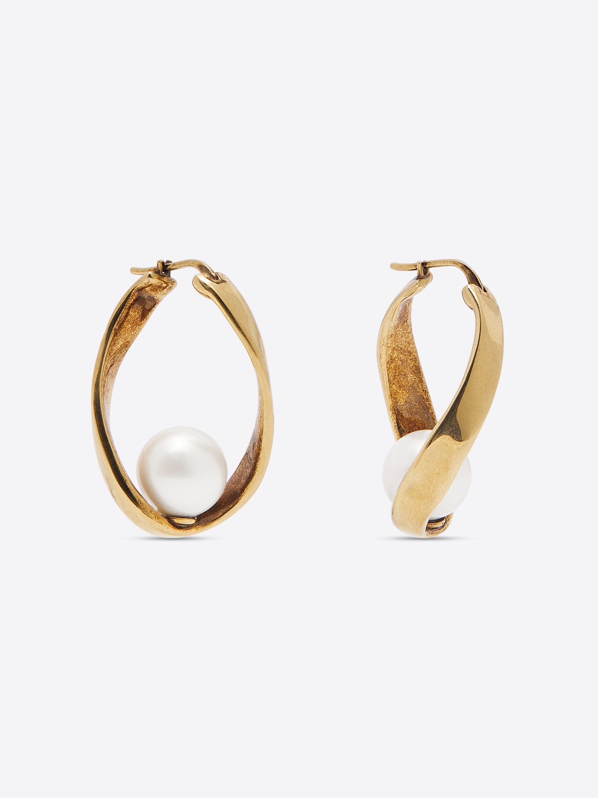 OVAL HOOP EARRINGS - 3