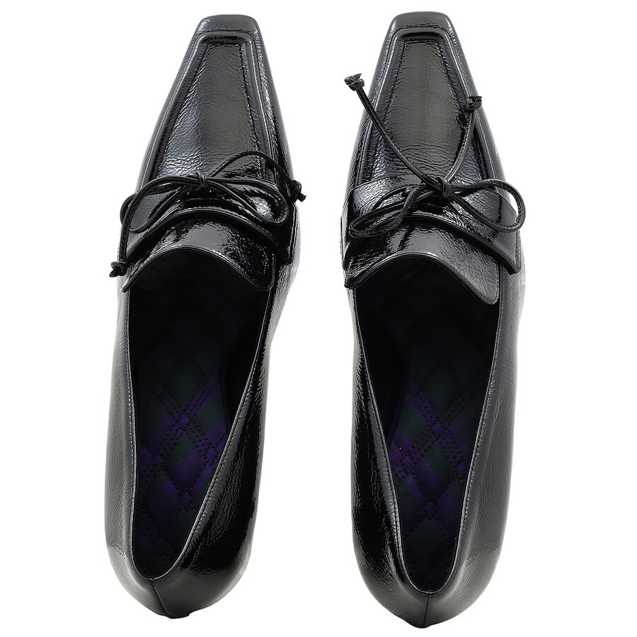 Burberry Black Leather Storm Court Pumps - 4