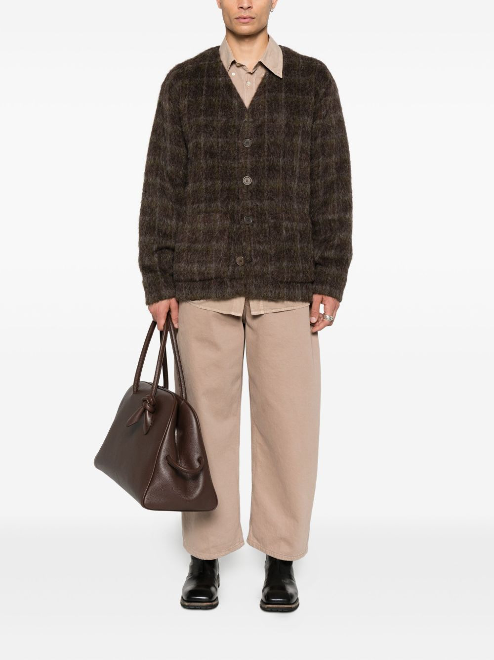 checked cardigan - 2