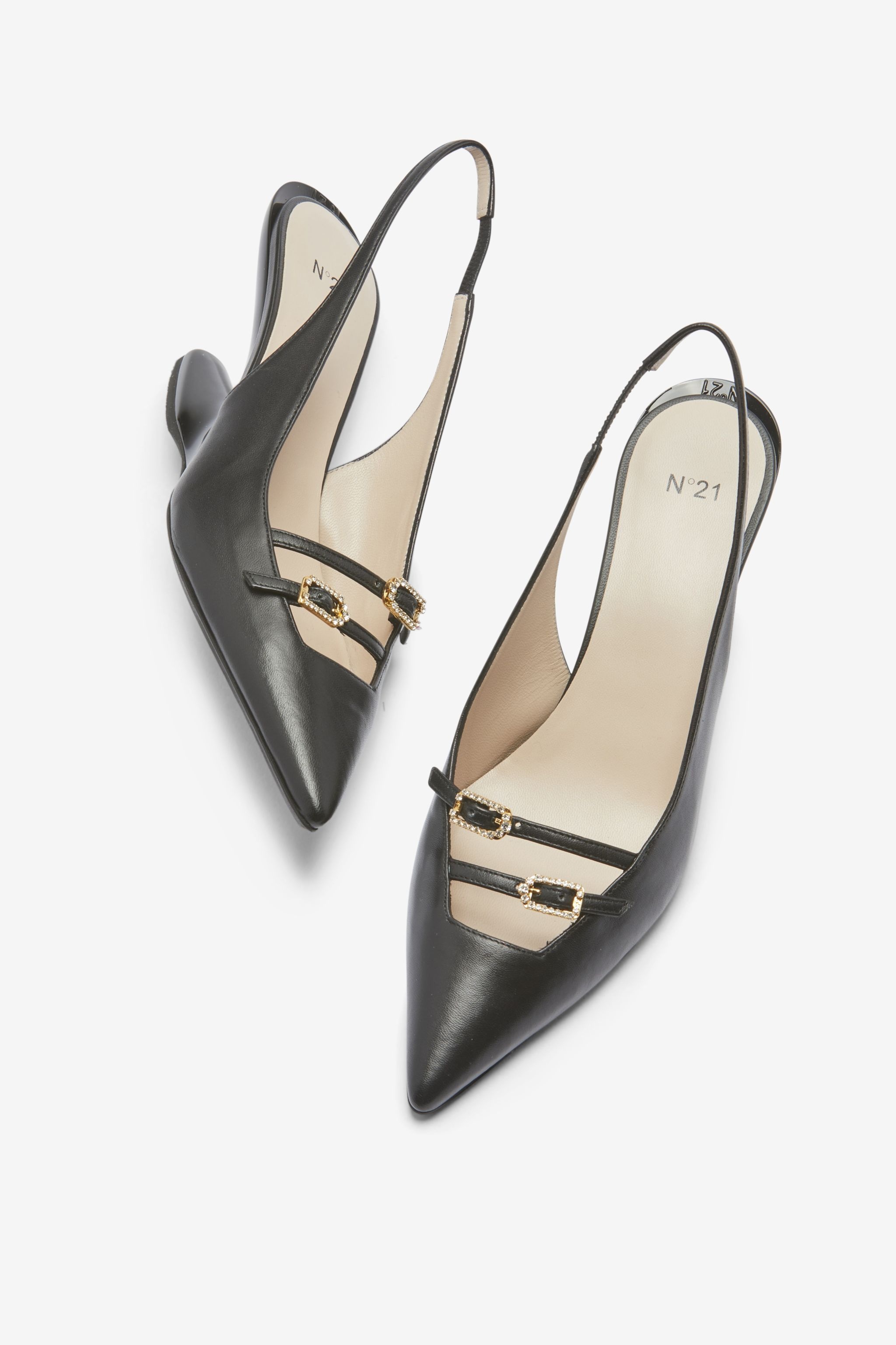 LEATHER SLINGBACK PUMPS - 4