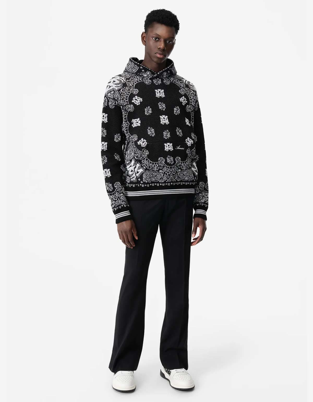 Amiri Black Bandana Hoodie - 5