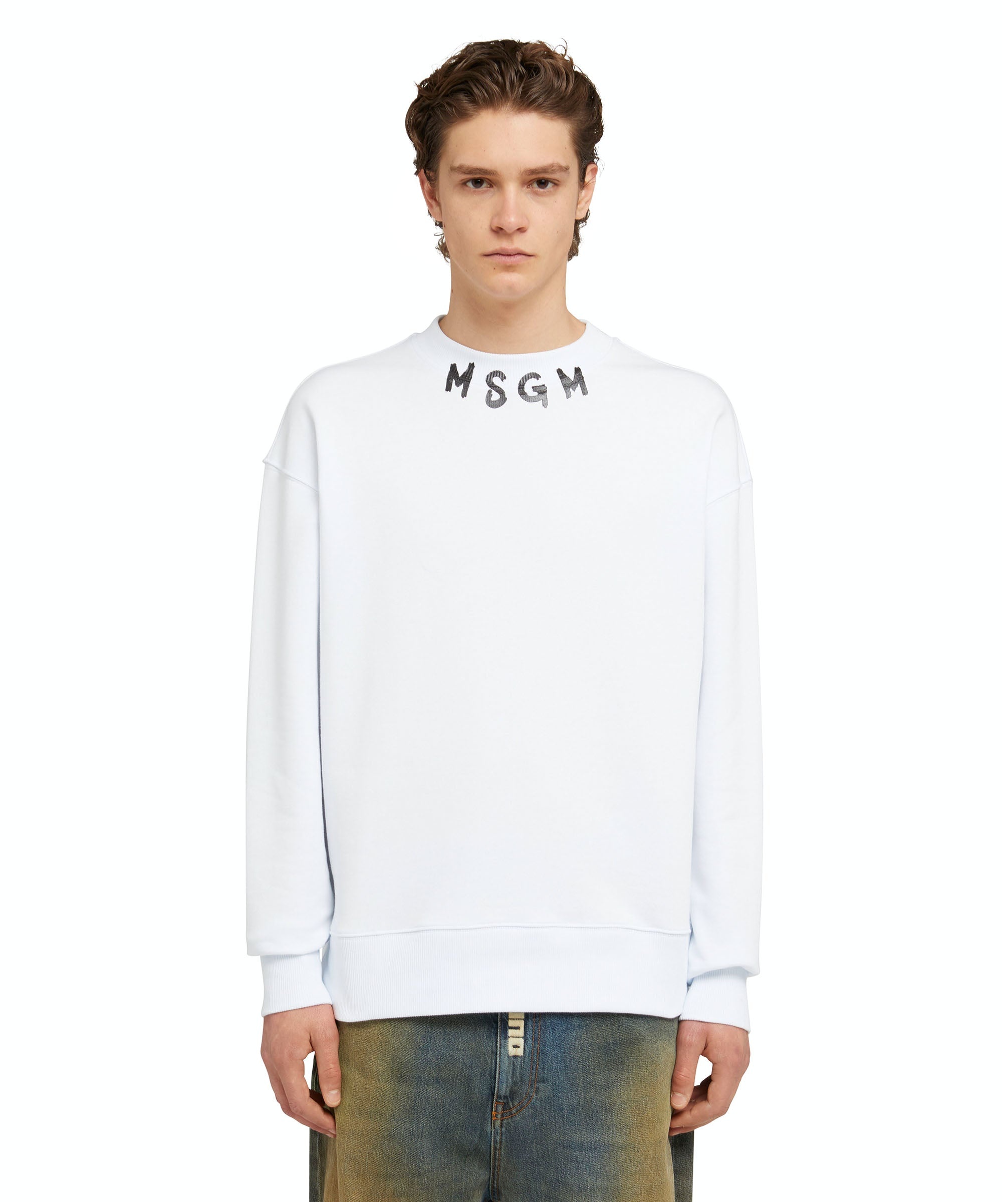 Sweatshirt with brushstroke logo - 2